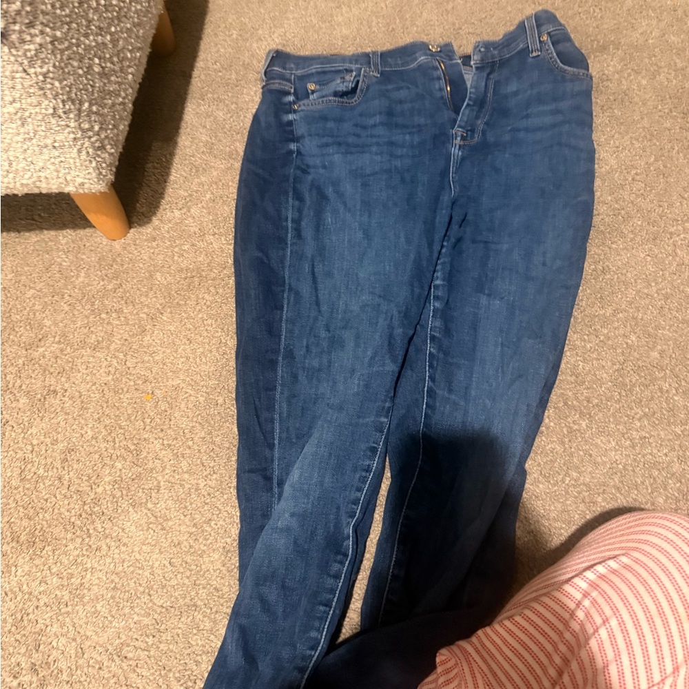 7 For All Mankind Dark Blue Skinny Jeans